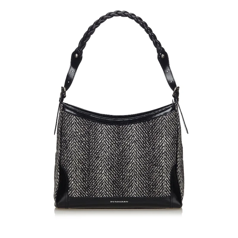 Burberry Black Wool Fabric Shoulder Bag United Kingdom