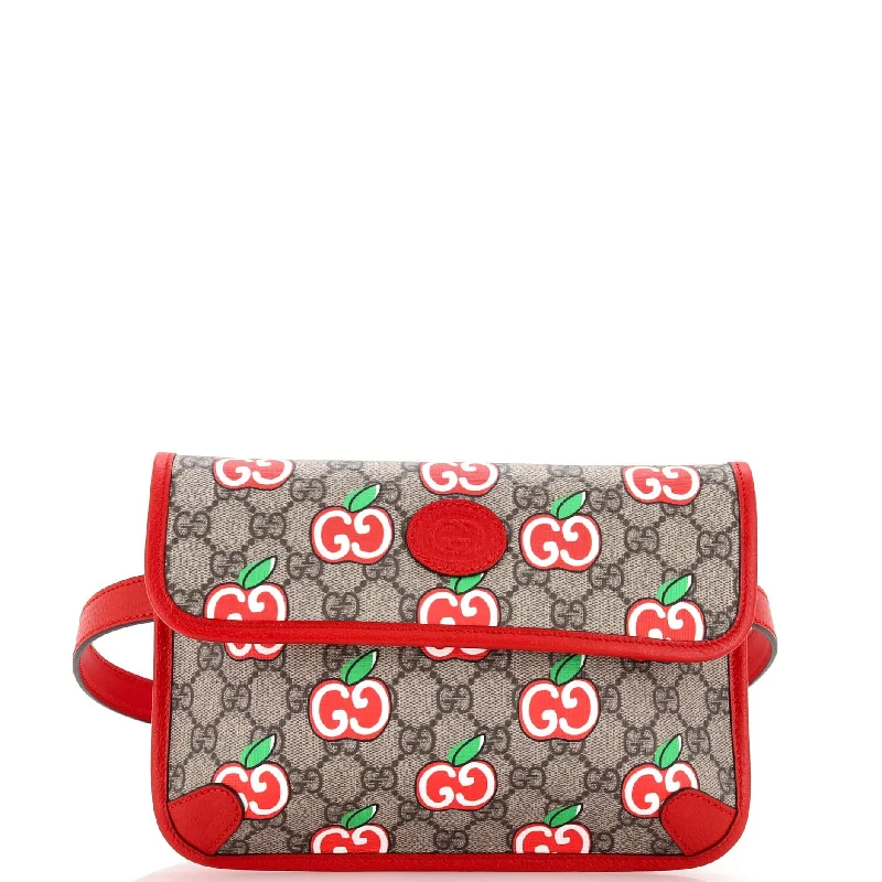 Flap Belt Bag Apple GG Coated Canvas