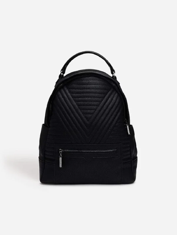 Camberwell Quilted Vegan Leather Backpack | Black