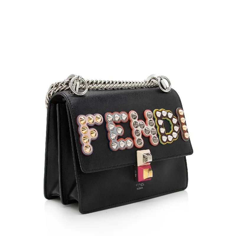 Fendi Leather Studded Kan I Small Shoulder Bag (SHF-HruO3c)