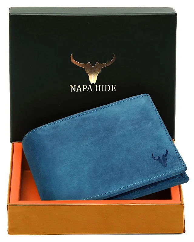 Napa Hide Blue Men's Wallet (NPH013 BLU HNTR)