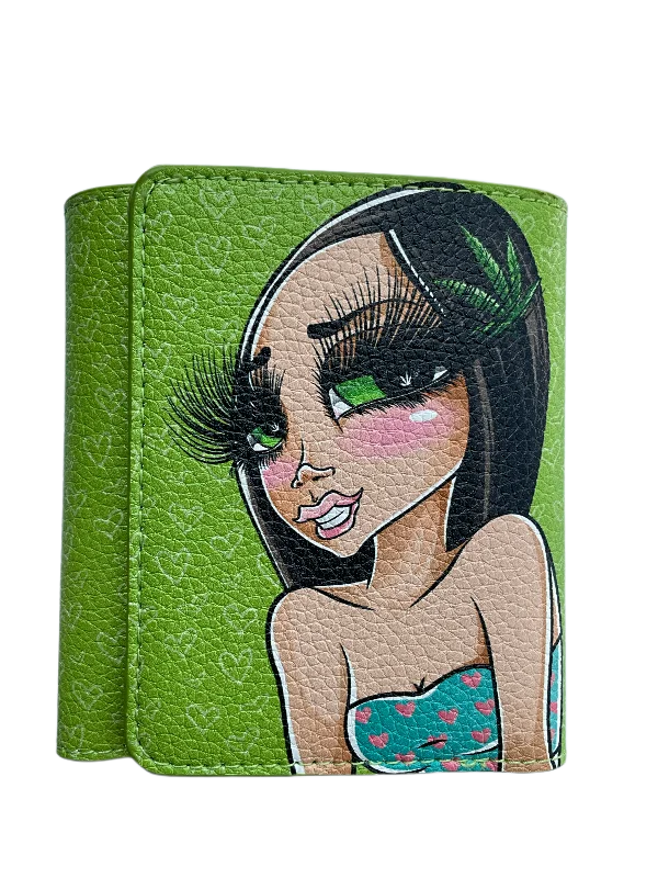 Green Stony Trifold Wallet