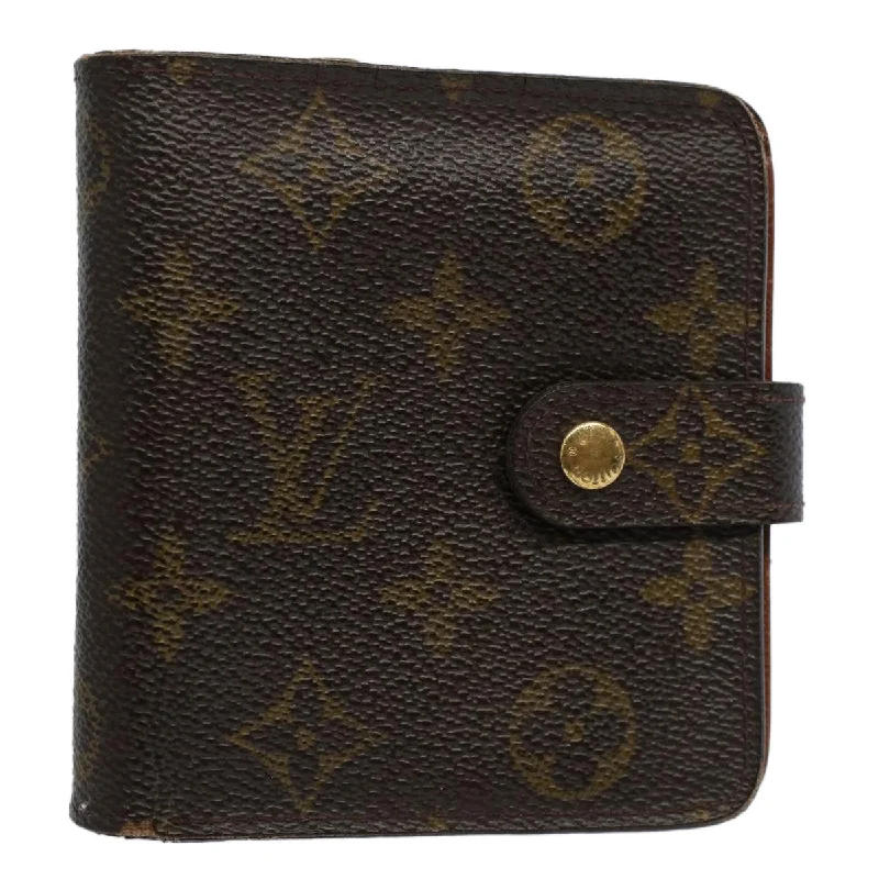 LOUIS VUITTON Monogram Compact Zip Wallet M61667 LV Auth bs9638