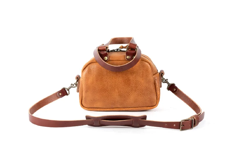 HOFFMAN LEATHER CROSSBODY BAG - MINI - HONEY