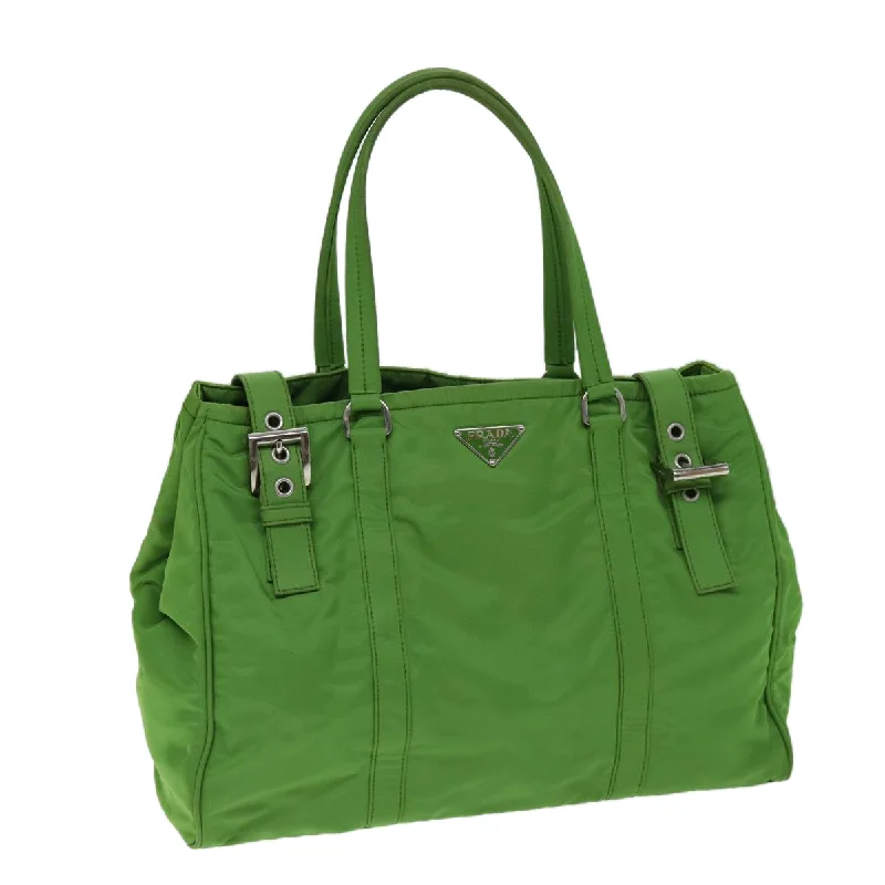 PRADA Shoulder Bag Nylon Green Auth 74404