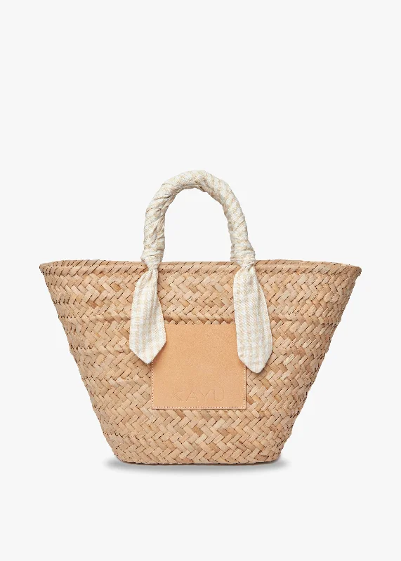 Marlow Straw Scarf Tote Bag