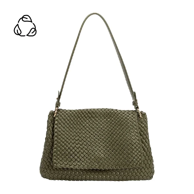 Natalia Recycled Vegan Shoulder Bag Olive