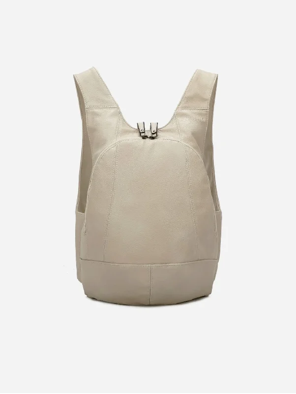 The Original Vegan Leather Backpack | Light Grey